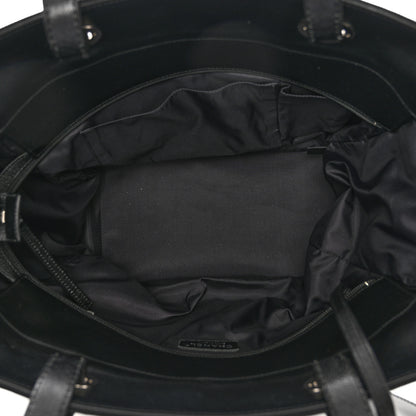 Chanel Coated Canvas Quilted Large Paris Biarritz Tote Black 6 of 10