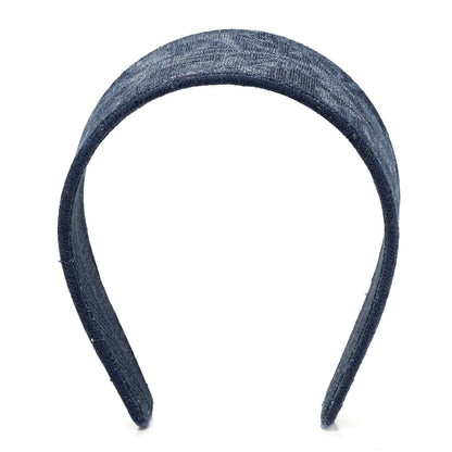 Christian Dior Denim Flowers Embroidered Headband Blue 8 of 8