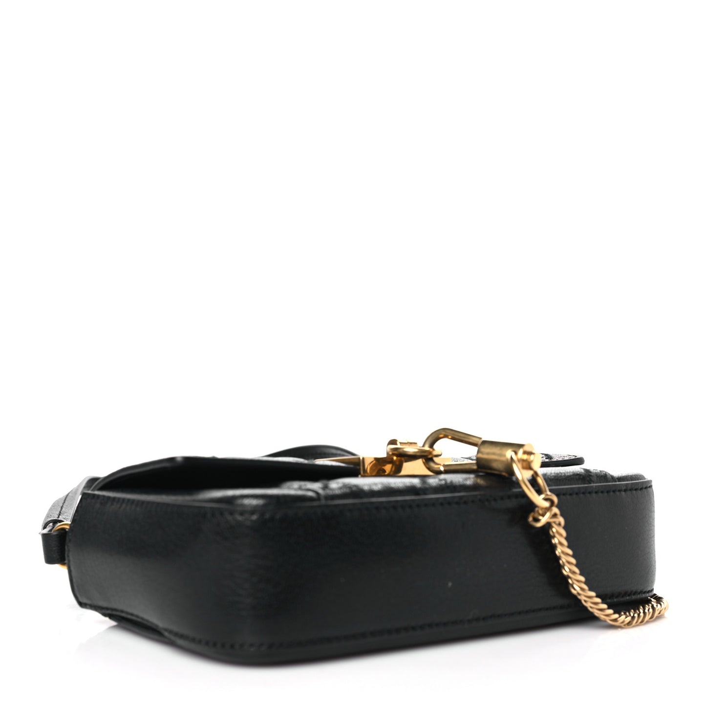 Goatskin Quilted GV3 Mini Pocket Convertible Bag Black
