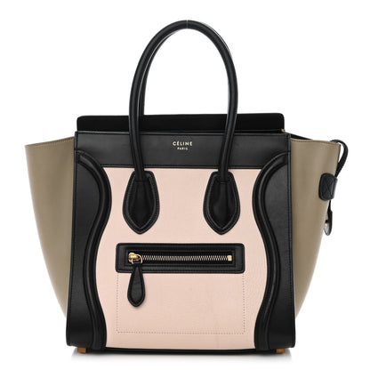 Celine Goatskin Smooth Calfskin Micro Tri-Color Luggage Olive 1 of 16