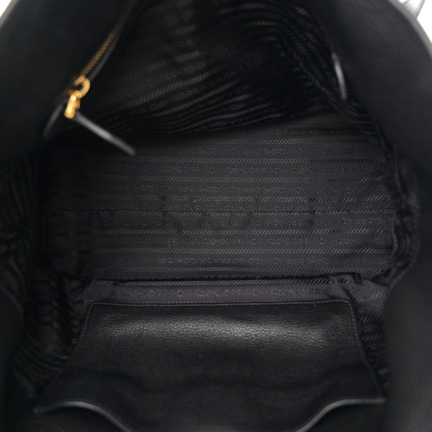 Prada Vitello Daino Pocket Shopping Tote Black 5 of 12