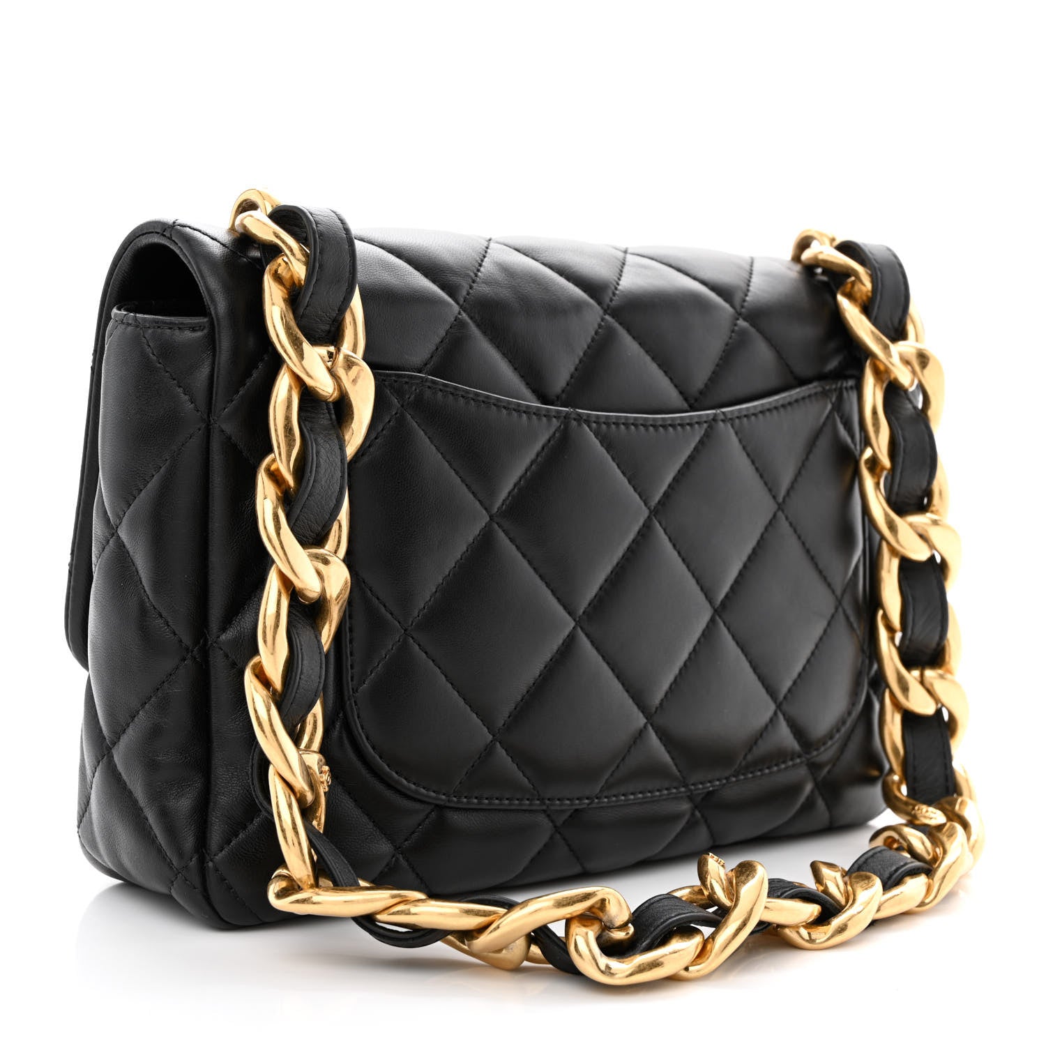 Chanel Lambskin Quilted Large CC Funky Town Flap Black 3 of 11
