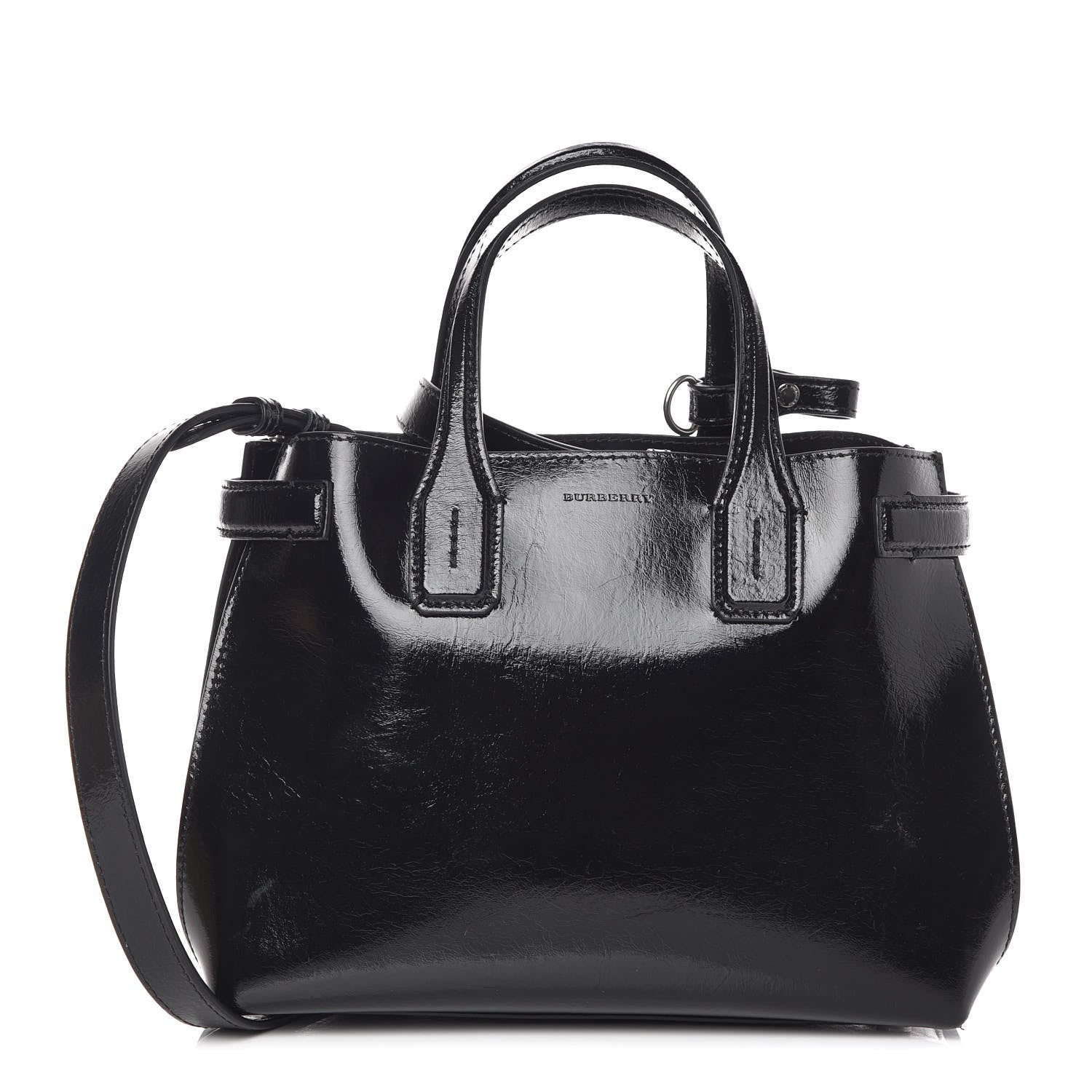 Burberry Soft Calfskin Small Banner Tote Black 1 of 11