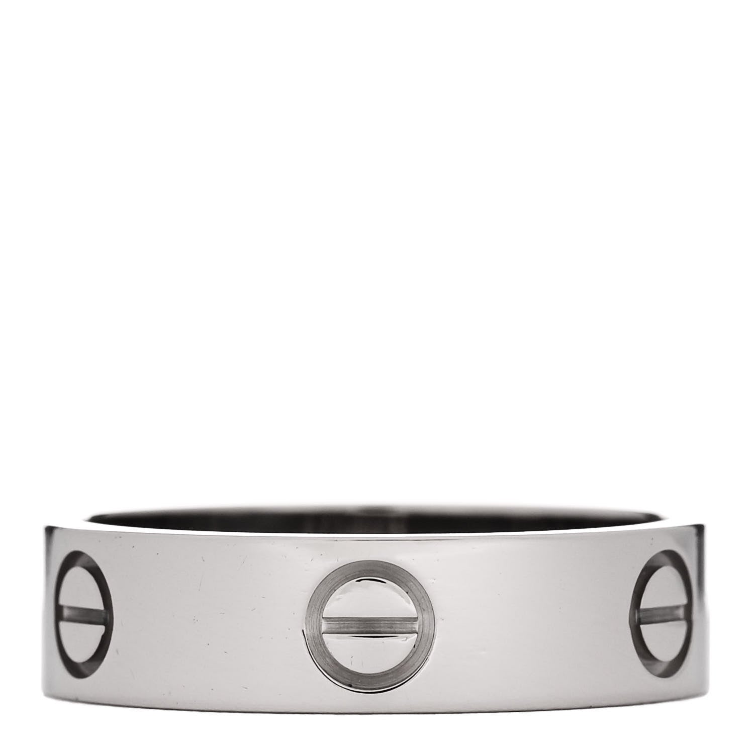 Cartier 18K White Gold 5.5mm LOVE Ring 58 8.5 3 of 5