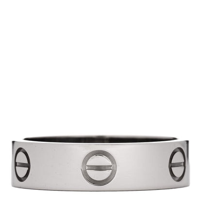 Cartier 18K White Gold 5.5mm LOVE Ring 58 8.5 3 of 5
