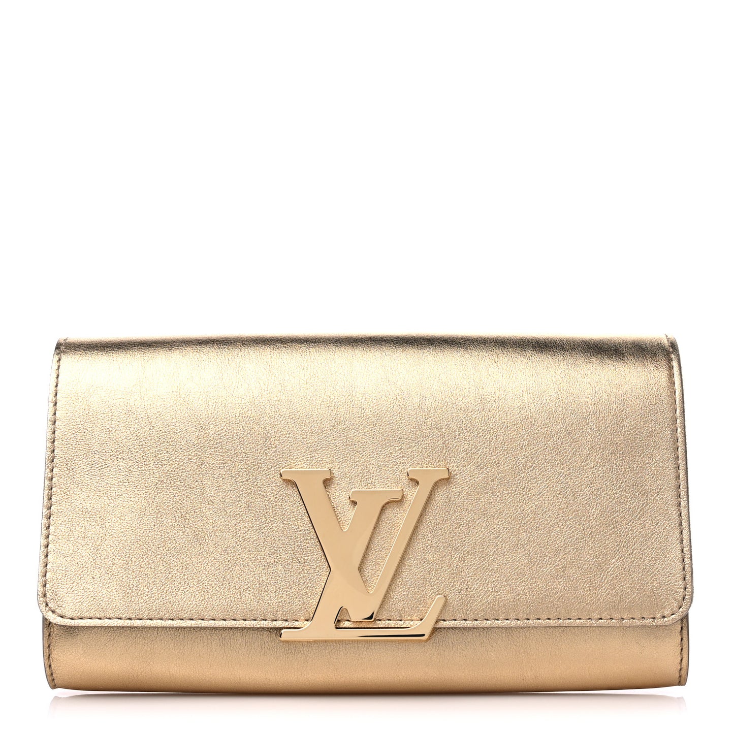 Calfskin Neo Sobe Louise EW Clutch Gold