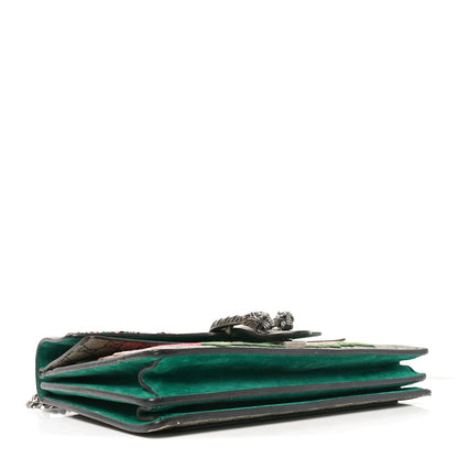 Gucci GG Supreme Monogram Embroidered Medium Dionysus Shoulder Bag Emerald 4 of 10