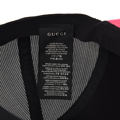 Gucci Cripto Calfskin Logo Baseball Hat L Fuxia Black 6 of 7