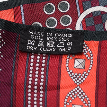 Hermes Silk Colliers De Chiens Twilly Vert Sapin Rouge Grenat 3 of 5