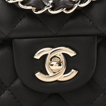 Chanel Lambskin Quilted Mini Rectangular Flap Dark Brown 9 of 11