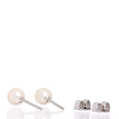 Mikimoto 18K White Gold 6mm Akoya Pearl Stud Earrings 3 of 4