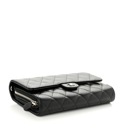 Chanel Caviar Quilted Phone Holder Wallet on Removable Chain Black 4 of 12