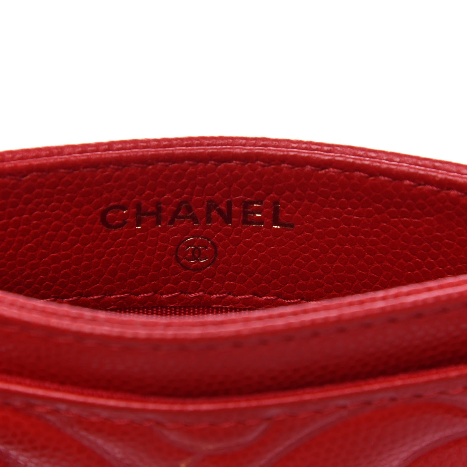 Chanel Caviar Camellia Embossed Card Holder Red 6 of 9
