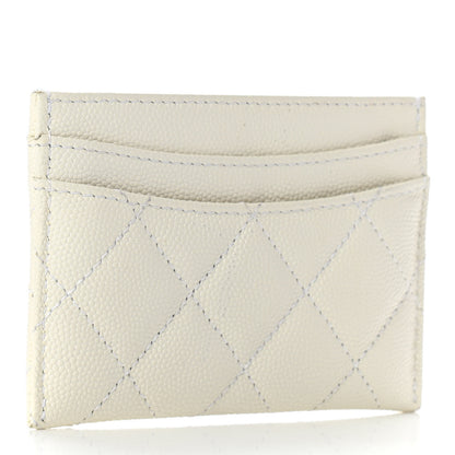 Chanel Caviar Quilted Card Holder White 3 of 8