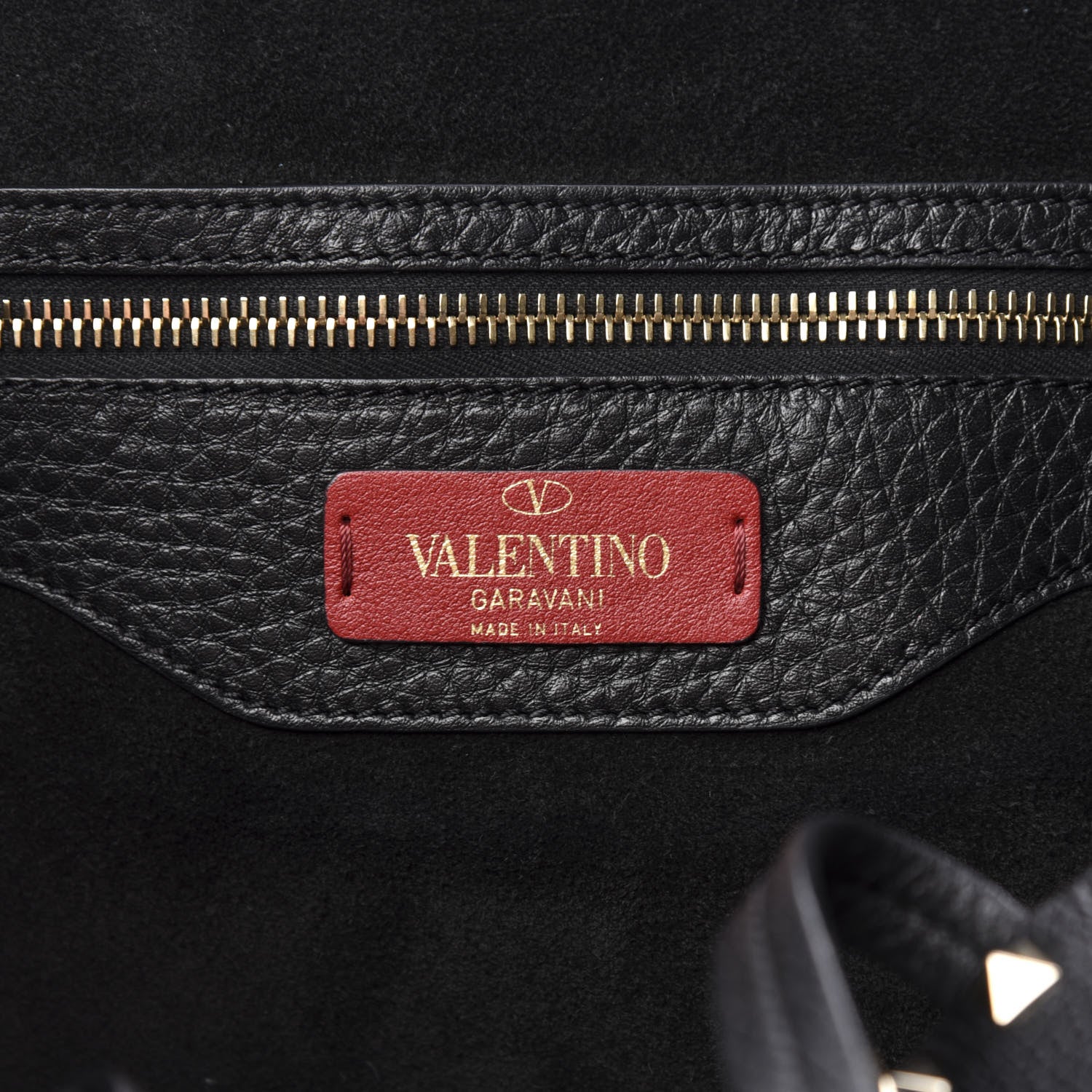 Valentino Garavani Grained Calfskin Rockstud Shoulder Tote Black 8 of 10
