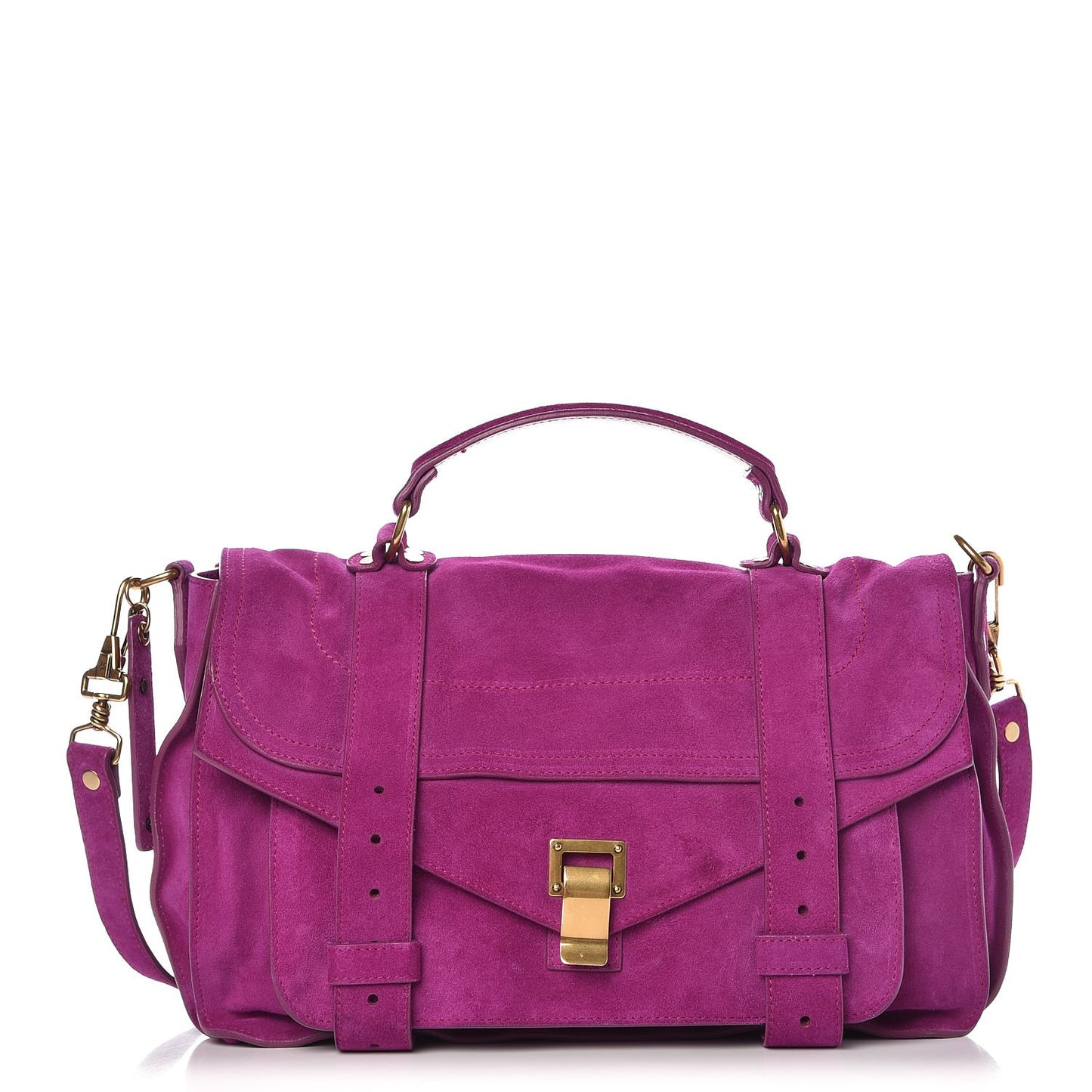 Suede Medium PS1 Satchel Grape