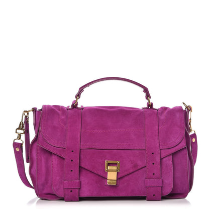 Proenza Schouler Suede Medium PS1 Satchel Grape 1 of 13