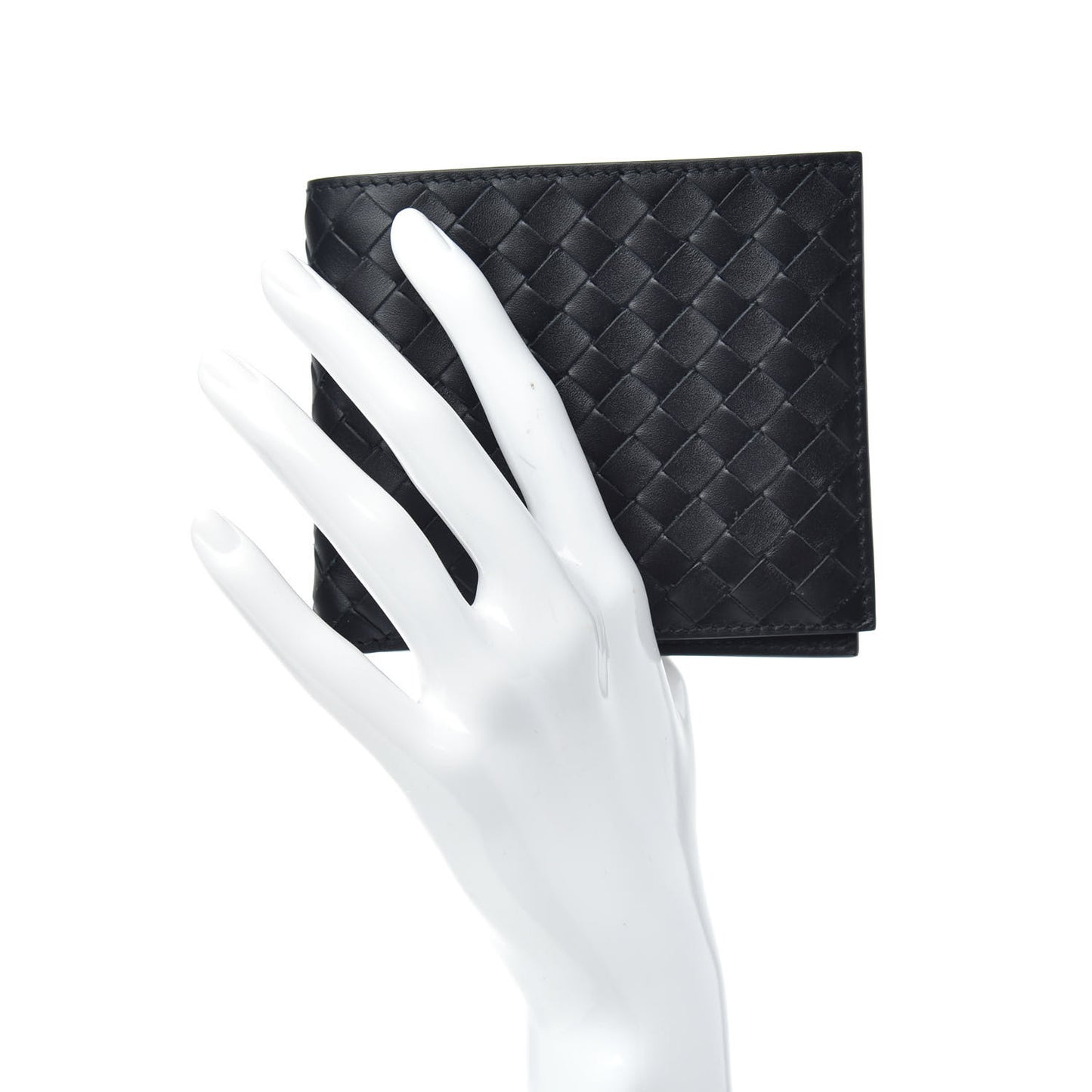 Nappa Intrecciato Bi-Fold Wallet Black