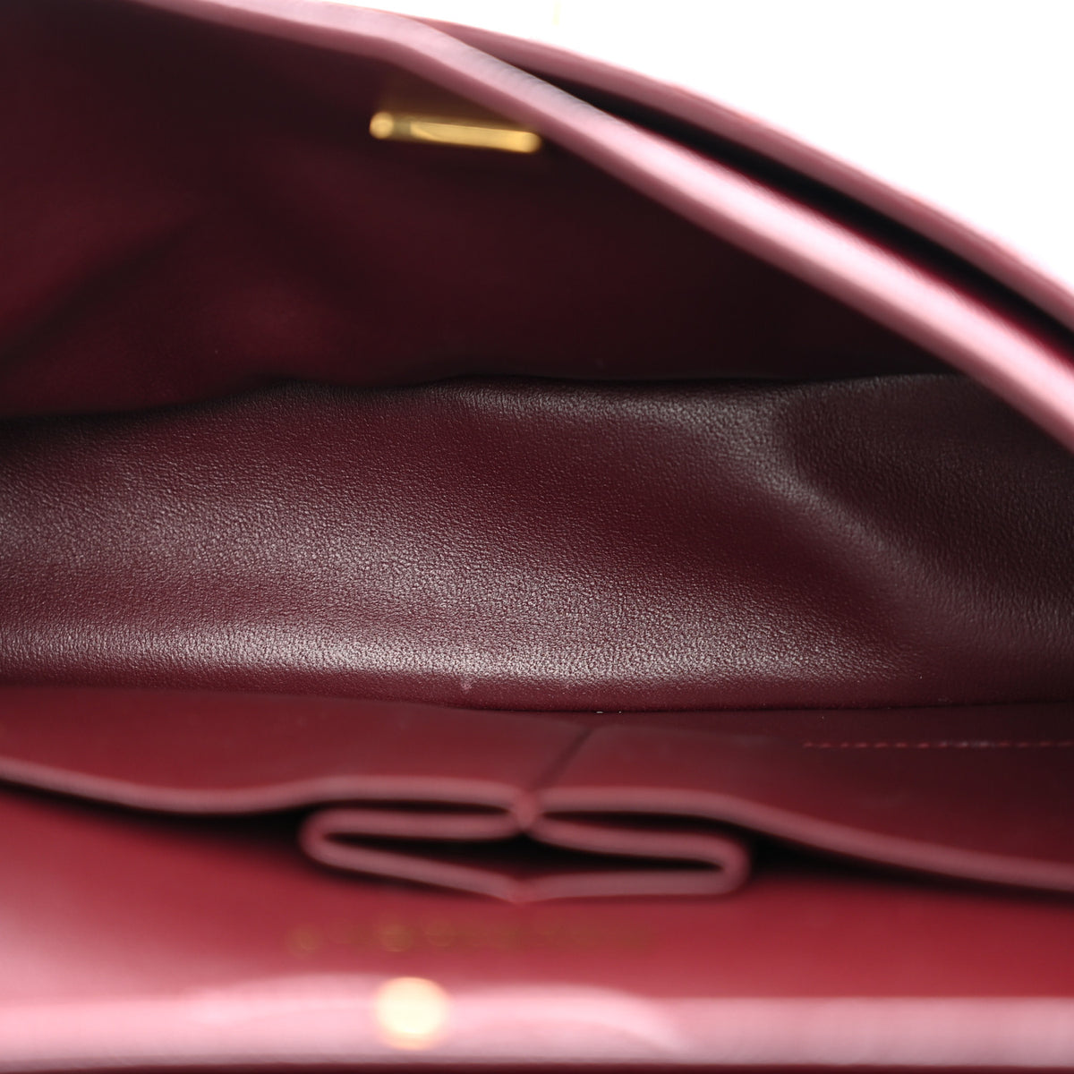 Caviar Quilted Small Double Flap Burgundy