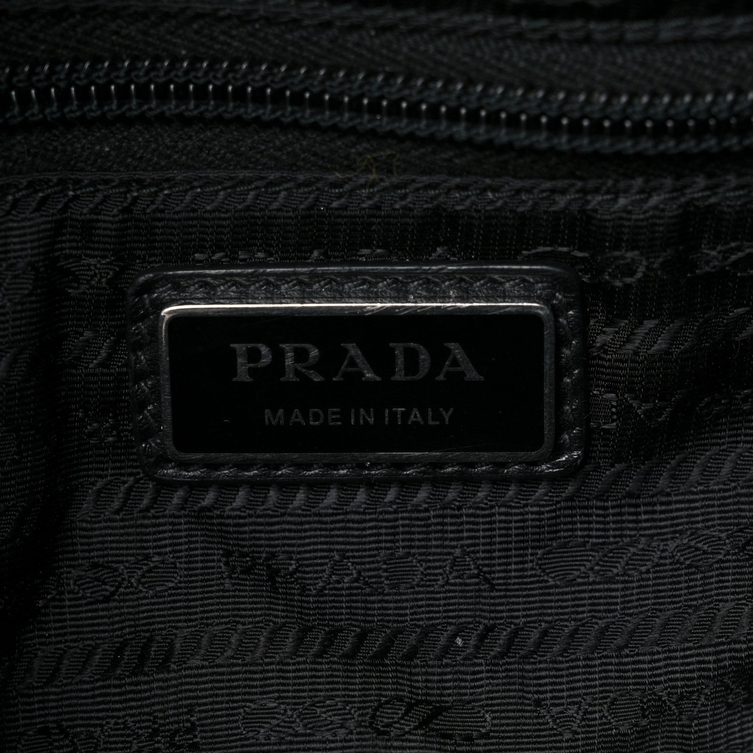 Prada Re-Nylon Vitello Metal Triangle Logo Sling Backpack Black 6 of 12