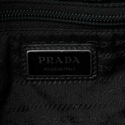Prada Re-Nylon Vitello Metal Triangle Logo Sling Backpack Black 6 of 12