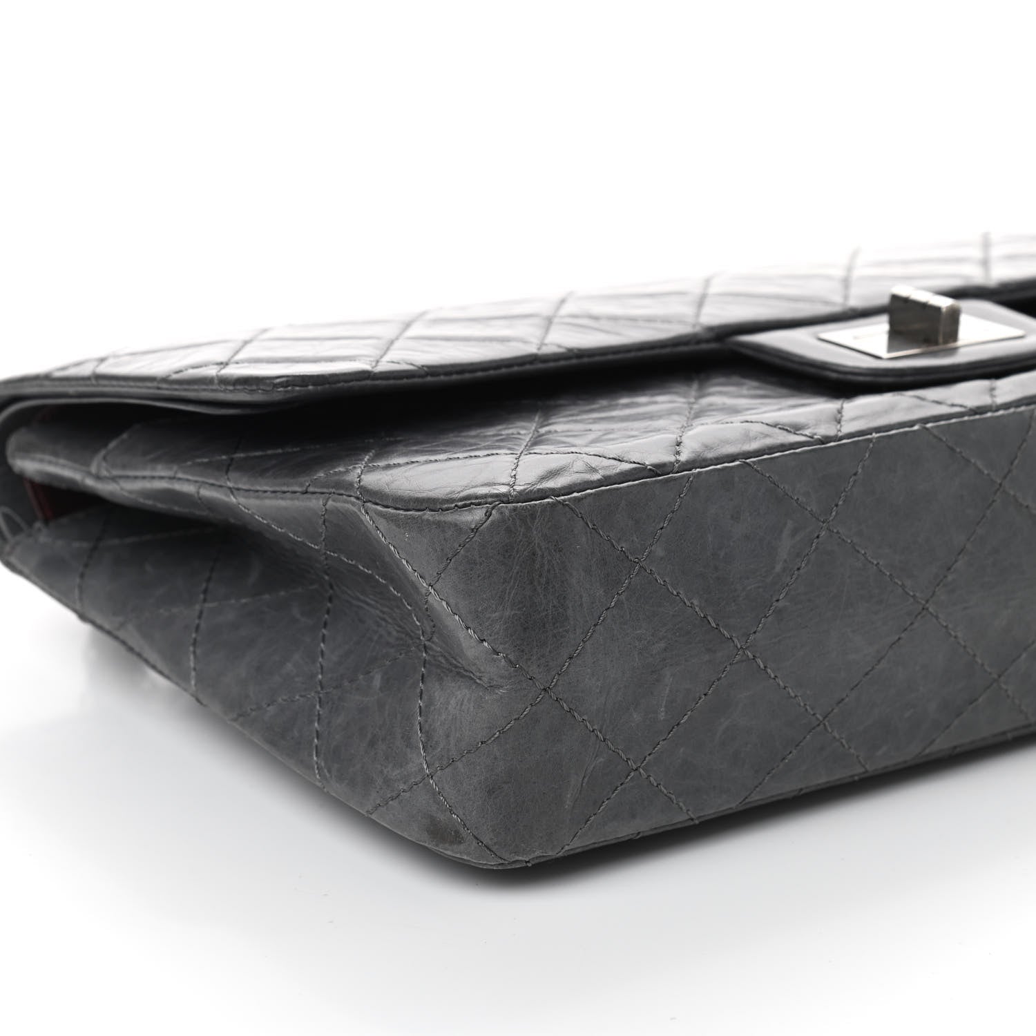 Chanel Aged Calfskin Quilted 50th Anniversary 2.55 Reissue 227 Flap Grey 8 of 10