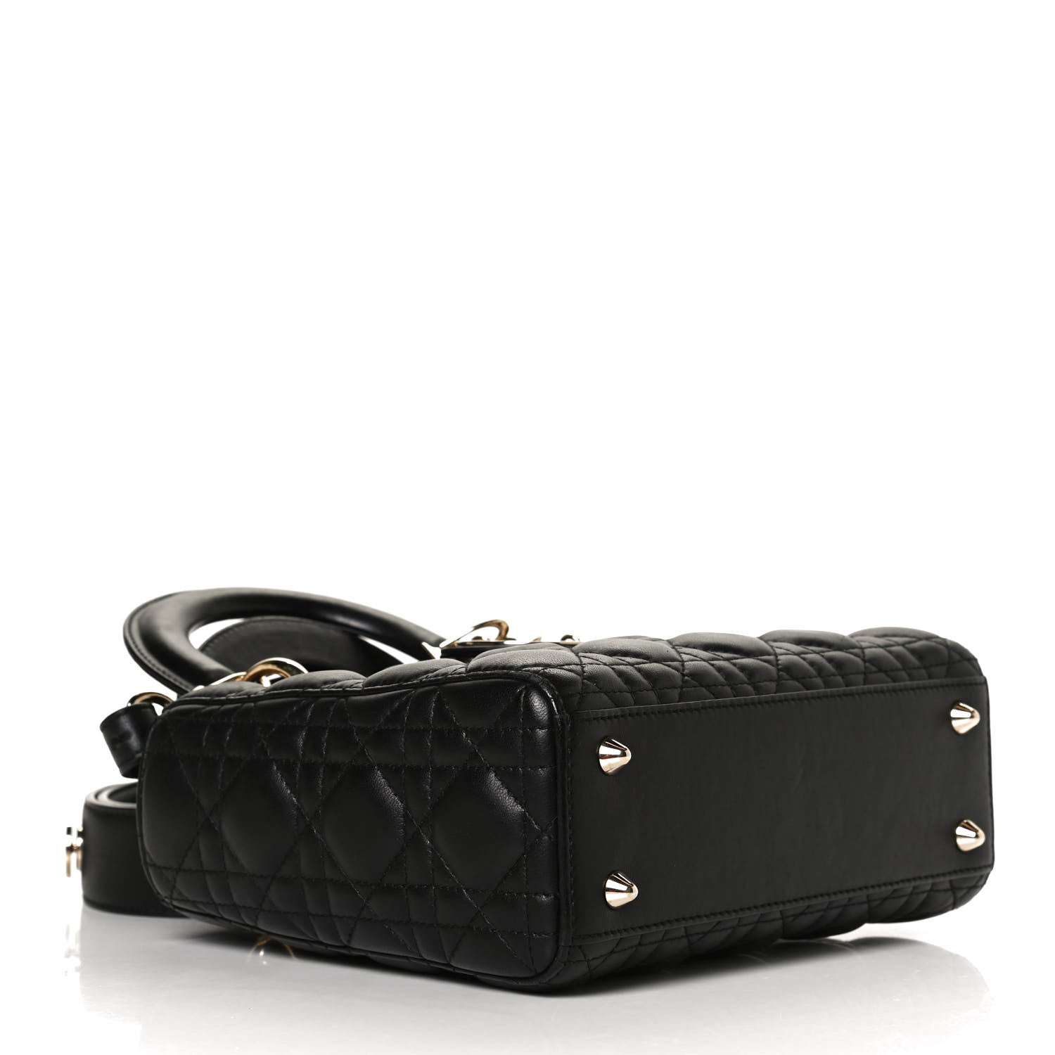 Christian Dior Lambskin Cannage Small Lucky Badges My Lady Dior Black 4 of 13