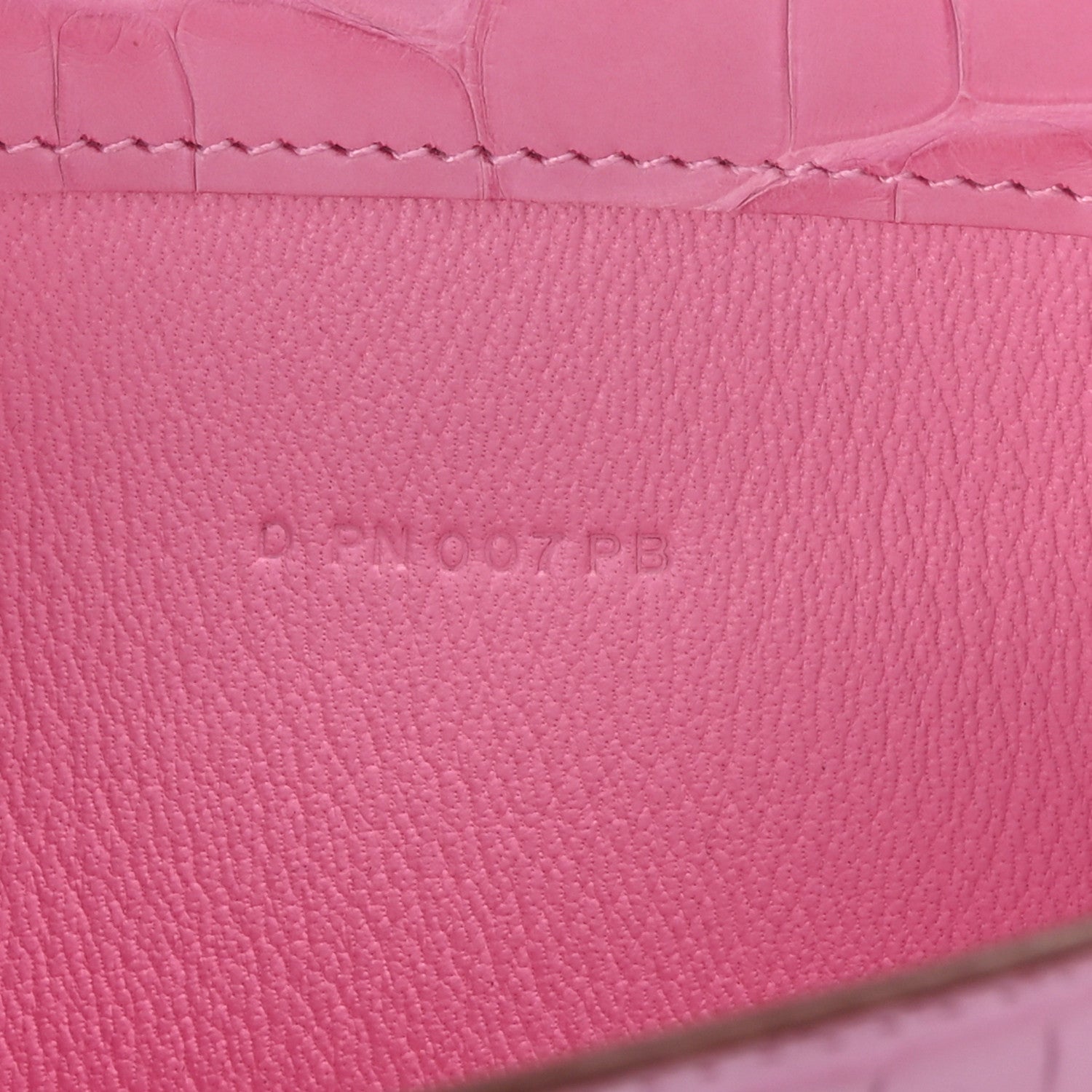 Hermes Matte Alligator Constance Long Wallet 5P Pink 8 of 9