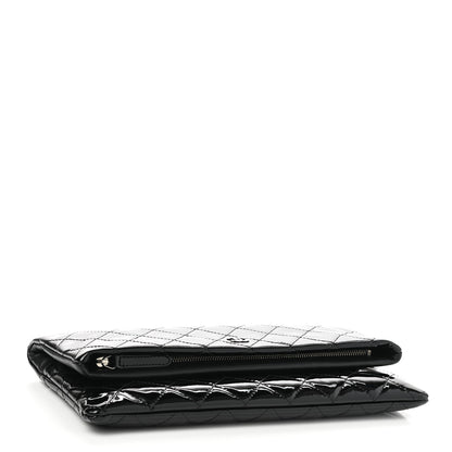 Chanel Patent Calfskin Quilted Beauty CC Clutch Black 3 of 7