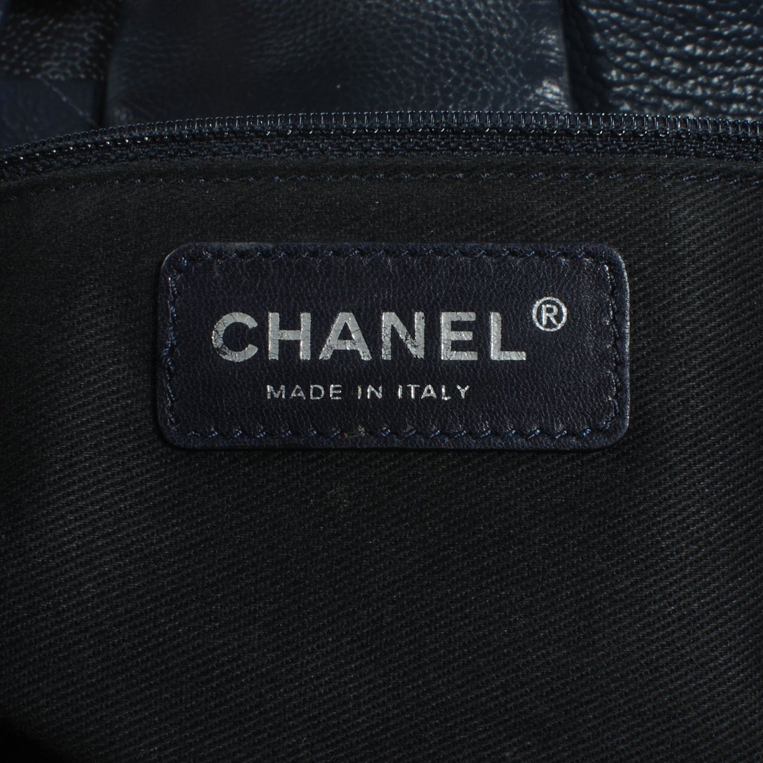 Chanel Caviar Executive Shopper Tote Navy 13 of 14
