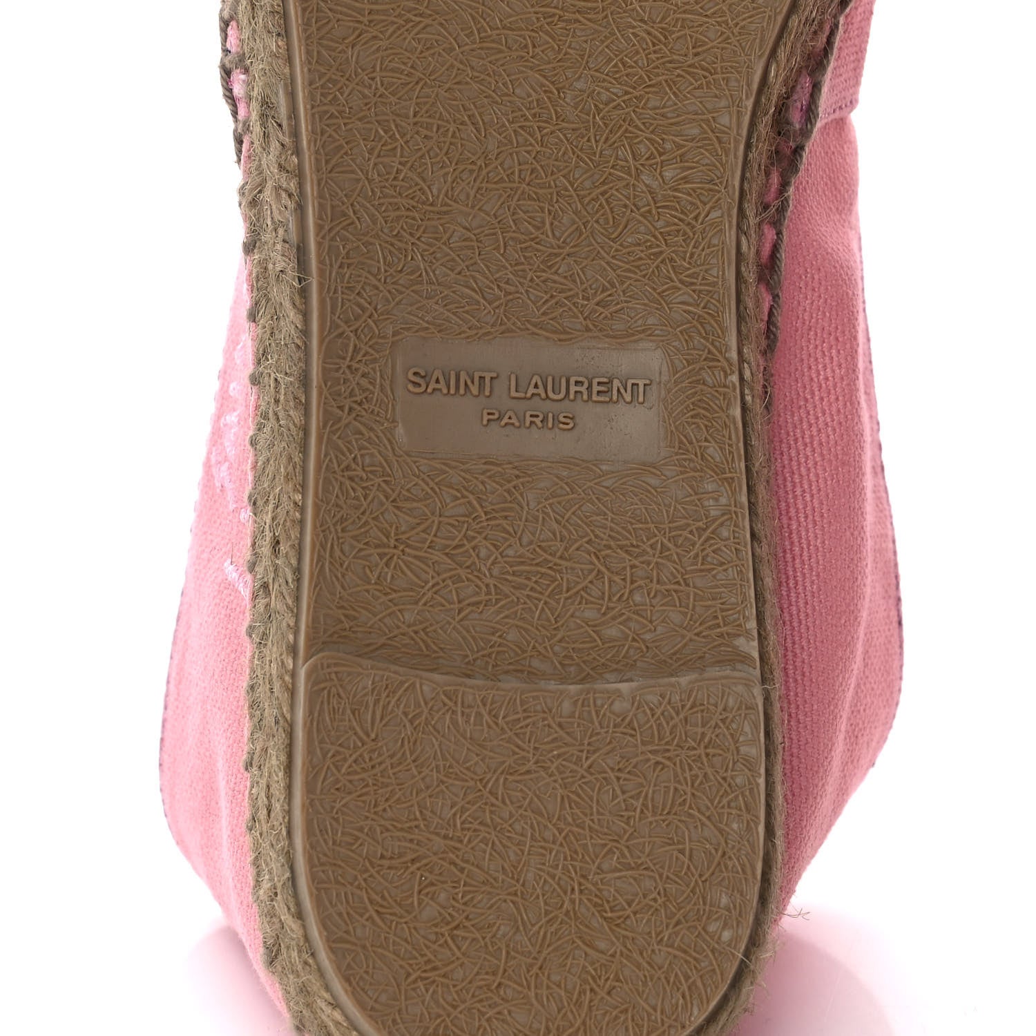 Saint Laurent Canvas Elba Light Logo Embroidered Espadrilles 36 Pink 7 of 11