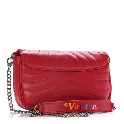 Louis Vuitton Calfskin New Wave Chain Pochette Scarlet 3 of 16