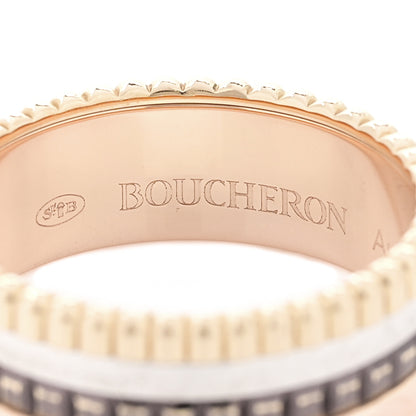 Boucheron 18K Pink Yellow White Gold PVD Small Quatre Classique Ring 52 6 4 of 5