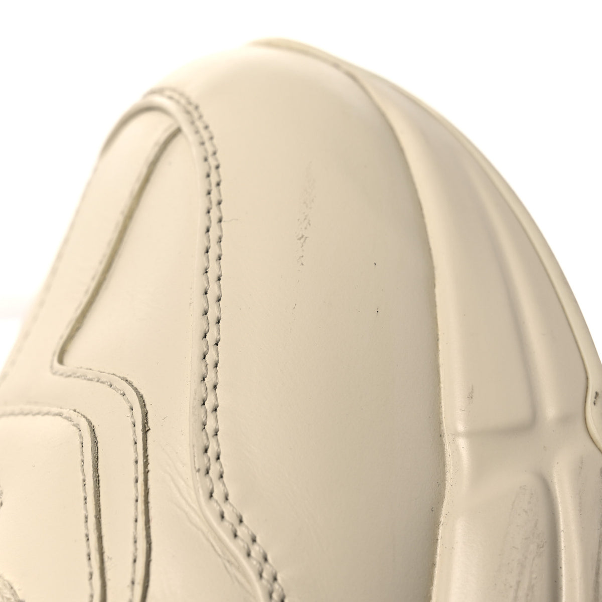 Gucci Calfskin Logo Womens Rhyton Sneakers 41 Ivory 13 of 14