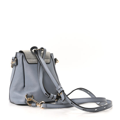 Chloe Suede Calfskin Mini Faye Backpack Cloudy Blue 3 of 10