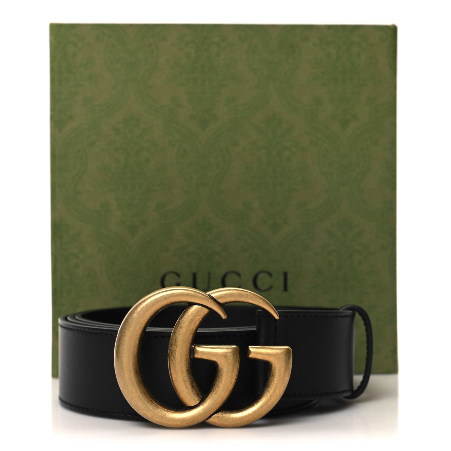 Gucci Textured Calfskin Double G 40mm Belt 105 42 Black 6 of 6