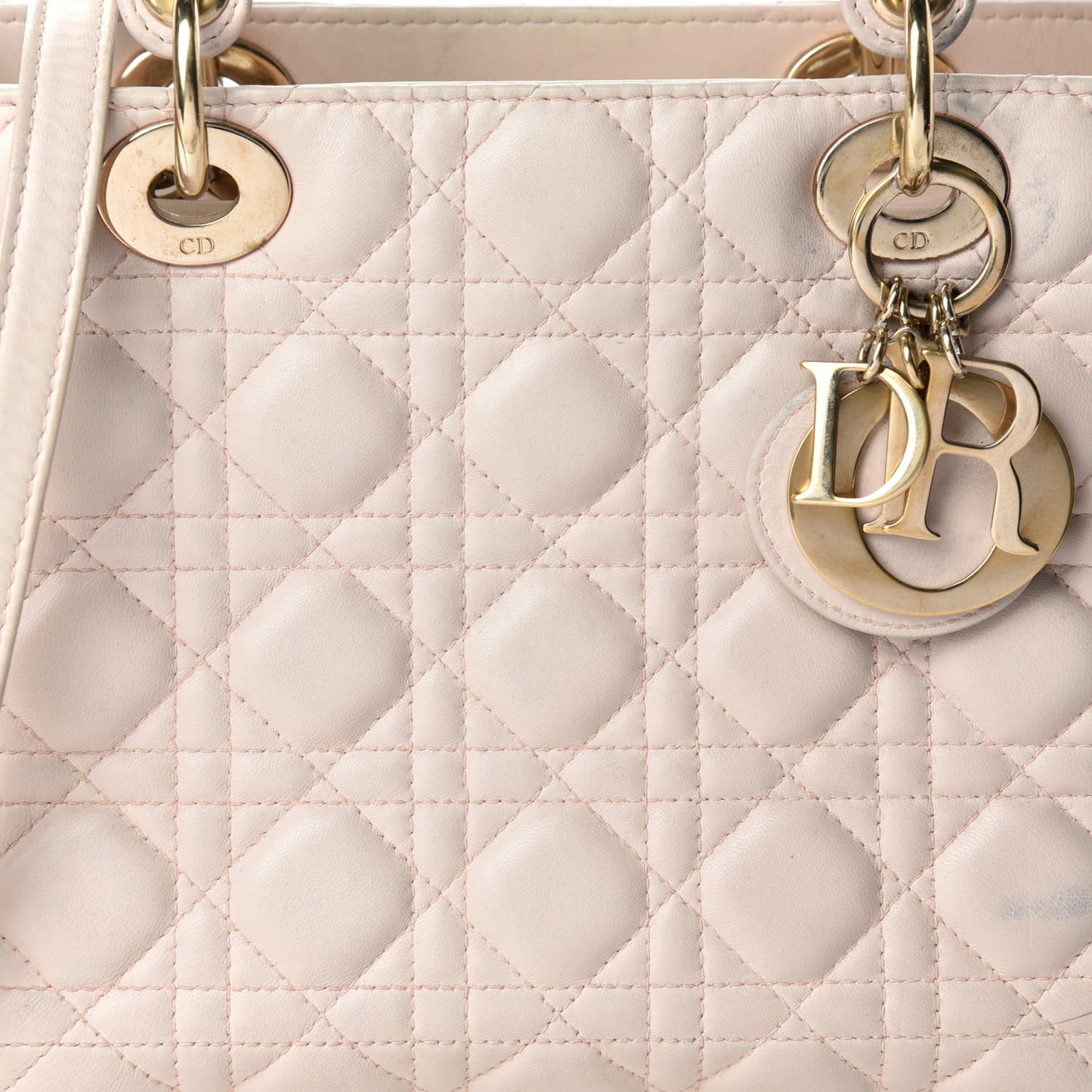 Lambskin Cannage Medium Lady Dior Light Pink