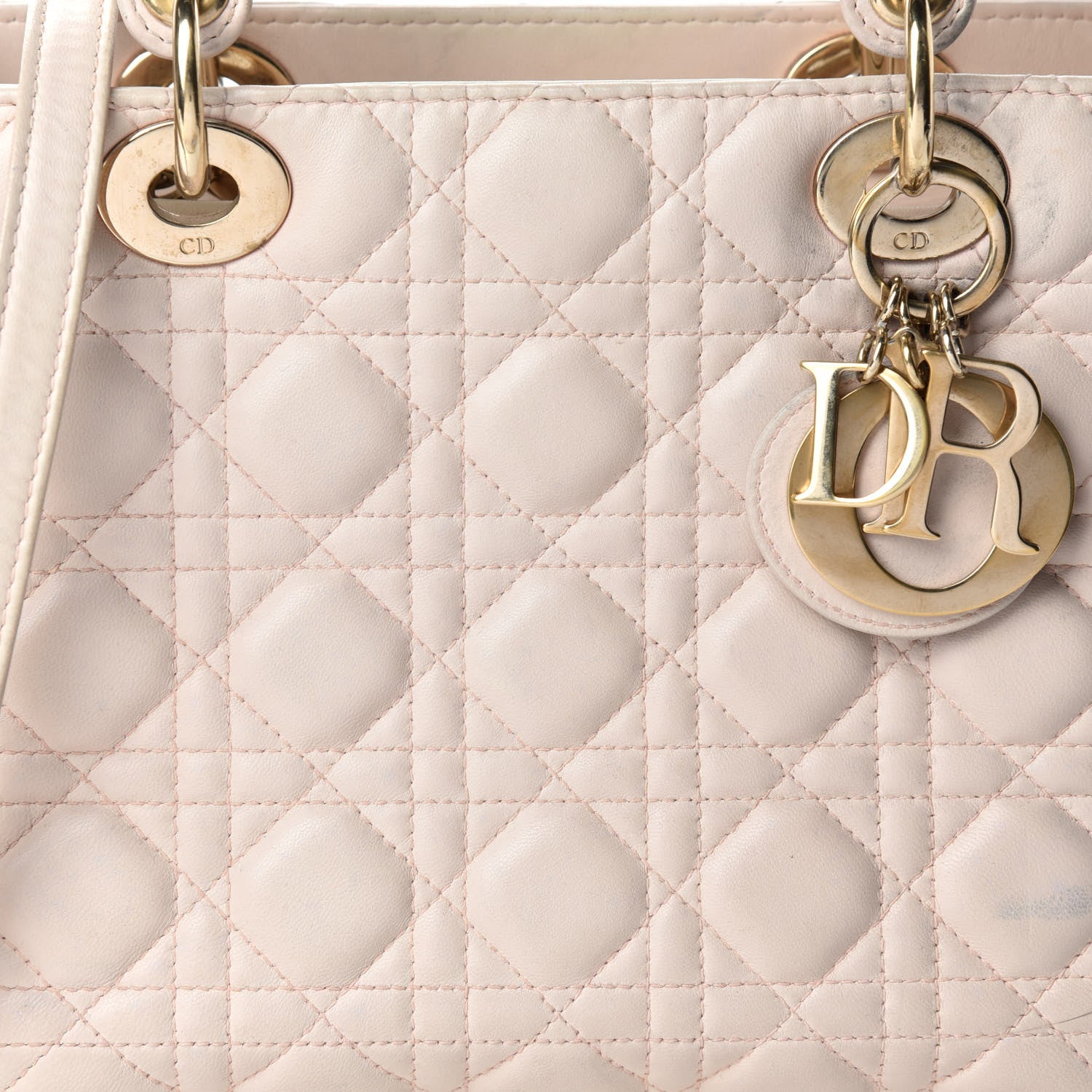 Christian Dior Lambskin Cannage Medium Lady Dior Light Pink 15 of 15