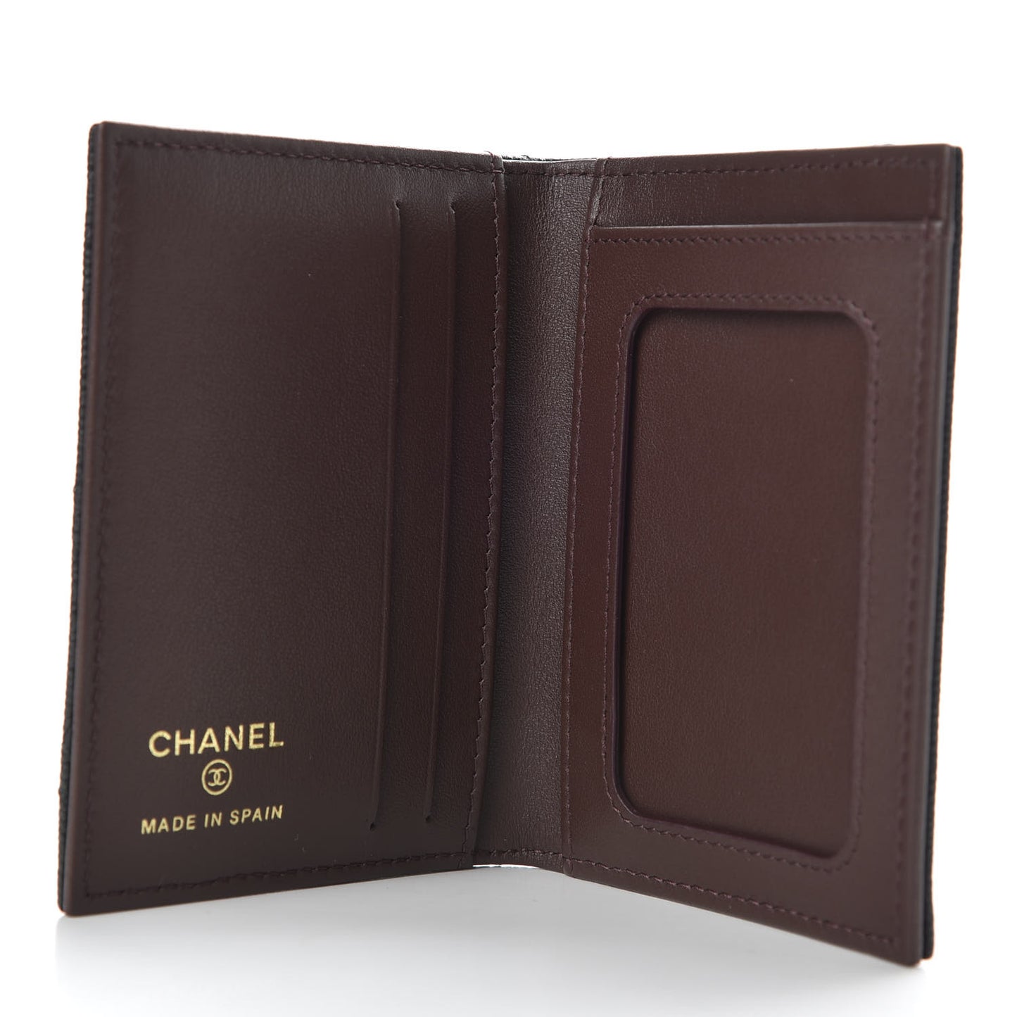 Caviar Quilted Card Holder Wallet Black
