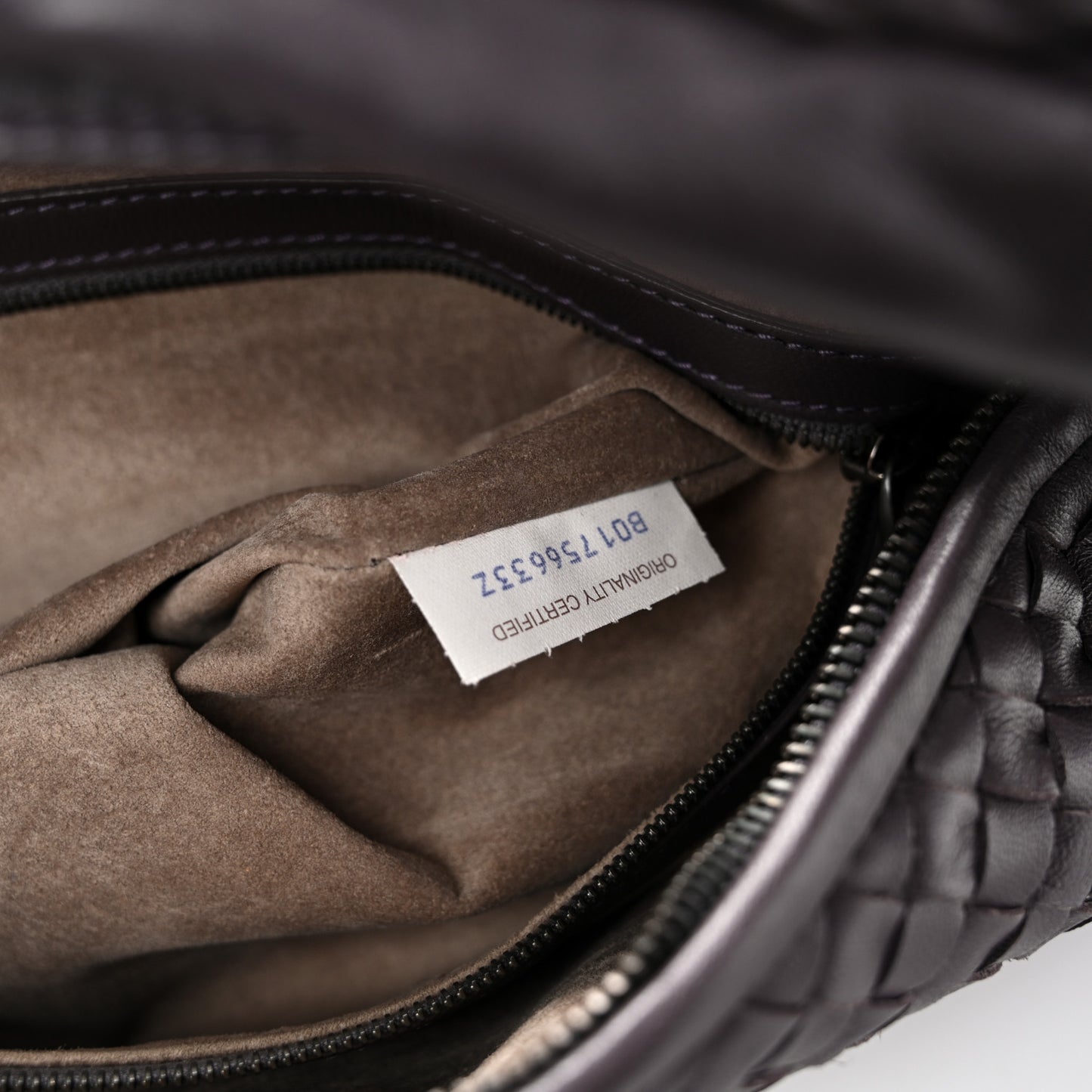 Nappa Intrecciato Large Veneta Hobo Ebano