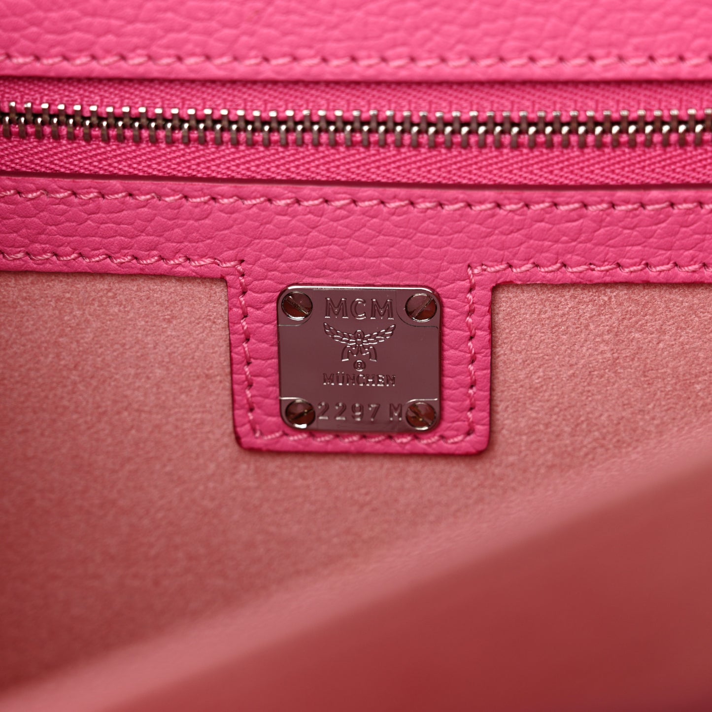 Grained Calfskin Medium Patricia Satchel Sugar Pink