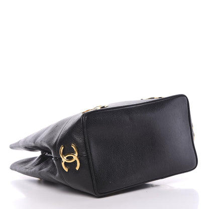 Chanel Caviar CC Drawstring Shoulder Bag Black 3 of 16