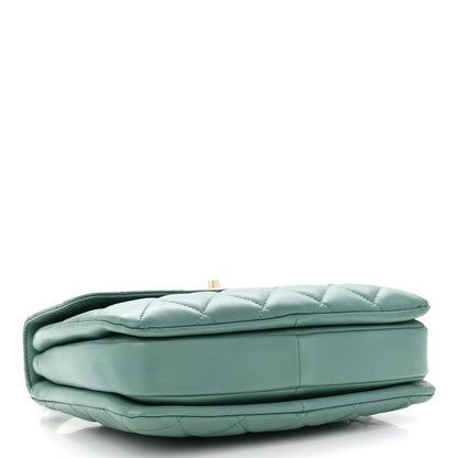 Chanel Lambskin Quilted Small Trendy CC Flap Dual Handle Bag Green 4 of 12