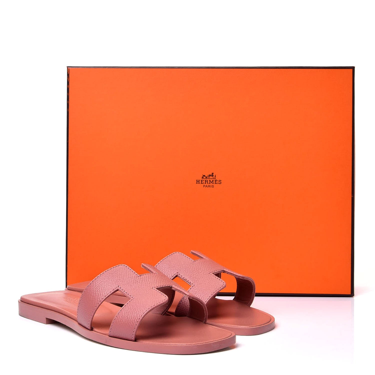 Hermes Epsom Oran Sandals 35 Rose Aube 9 of 9