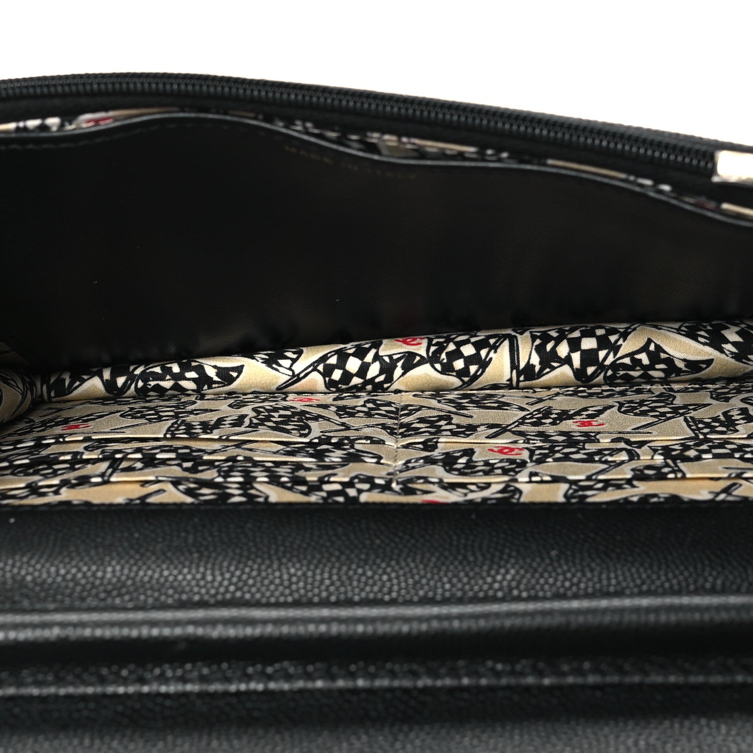 Chanel Caviar Quilted Striated CC Wallet On Chain WOC Black 5 of 11