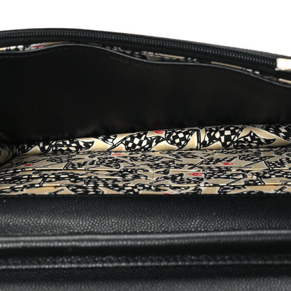 Chanel Caviar Quilted Striated CC Wallet On Chain WOC Black 5 of 11