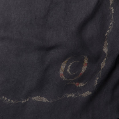 Alexander McQueen Silk Floral Fashion Scarf Navy 4 of 7