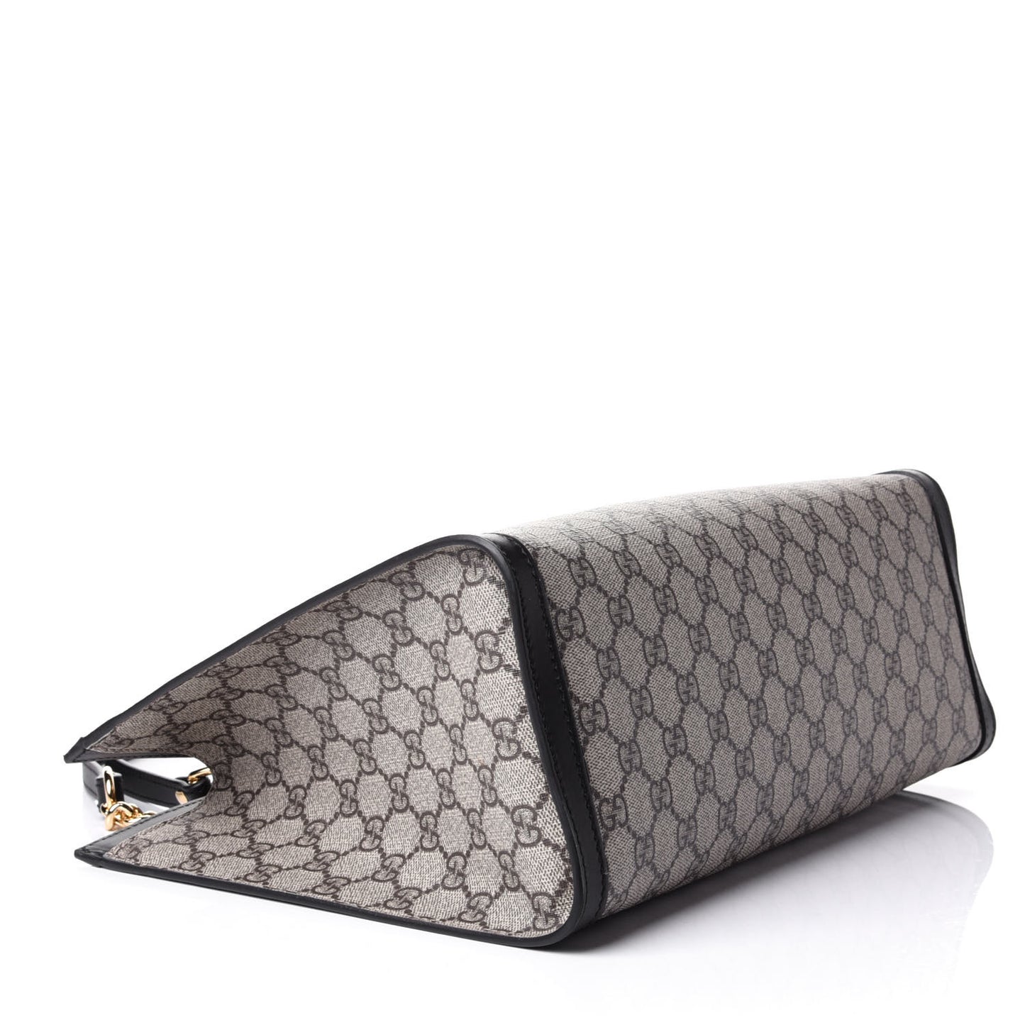 GG Supreme Monogram Medium Padlock Tote Black