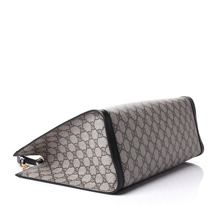 Gucci GG Supreme Monogram Medium Padlock Tote Black 4 of 10