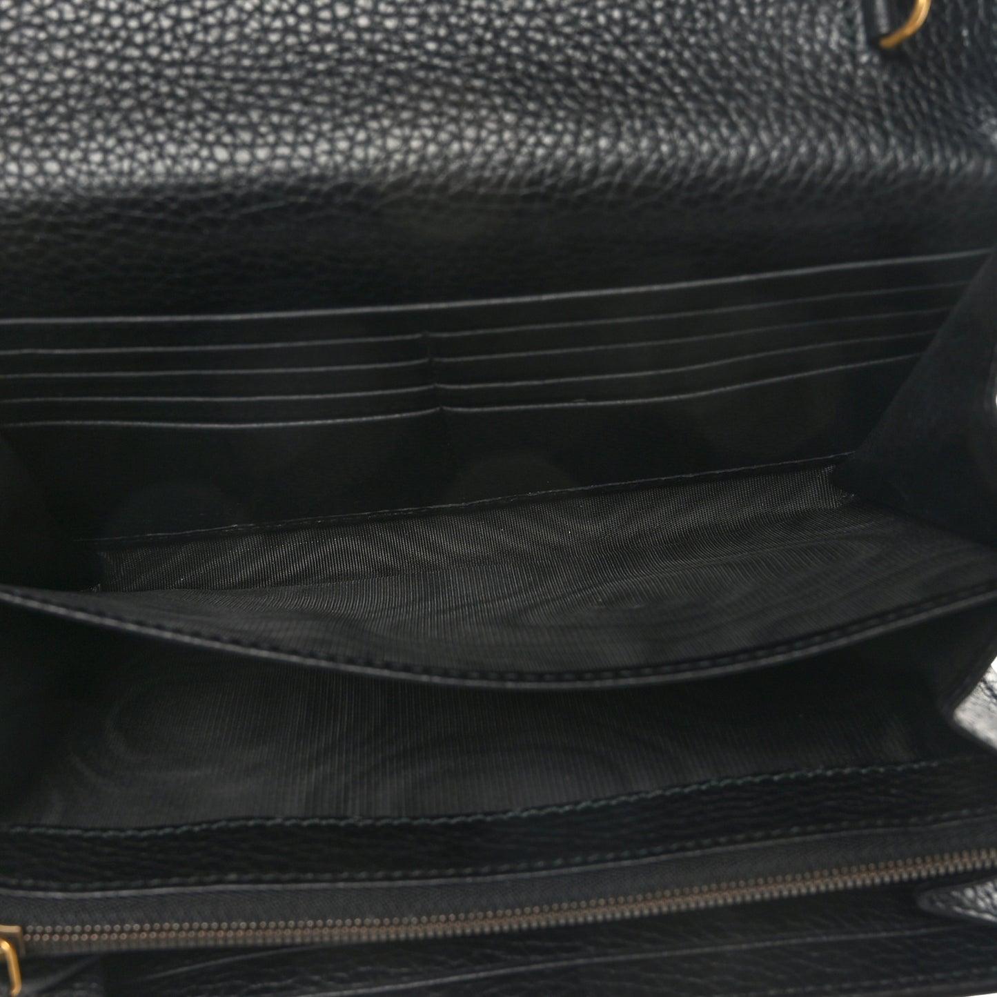 Calfskin GG Marmont Chain Wallet Black